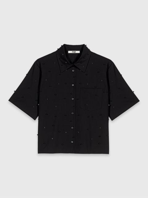 maje Shirt with rhinestones and beads