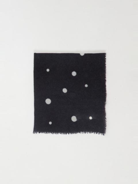 apuntob Check Small Cashmere Scarf — Blue