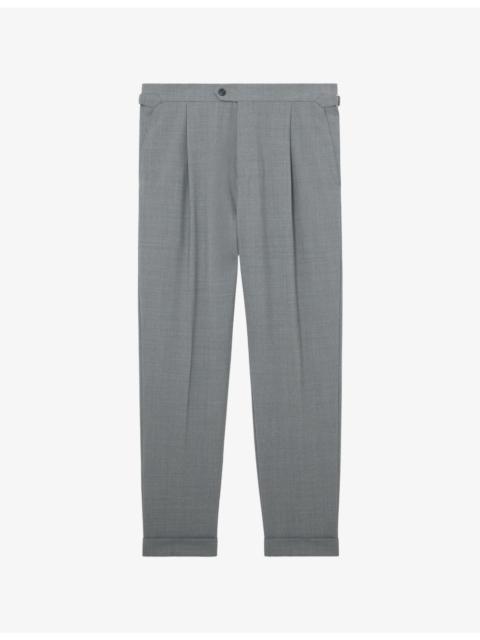 REISS Promise Adjustable Tailored-Fit Stretch Wool-Blend Trousers