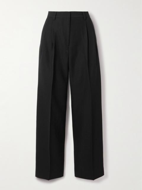 TOTEME Pleated Wool Wide-leg Trousers