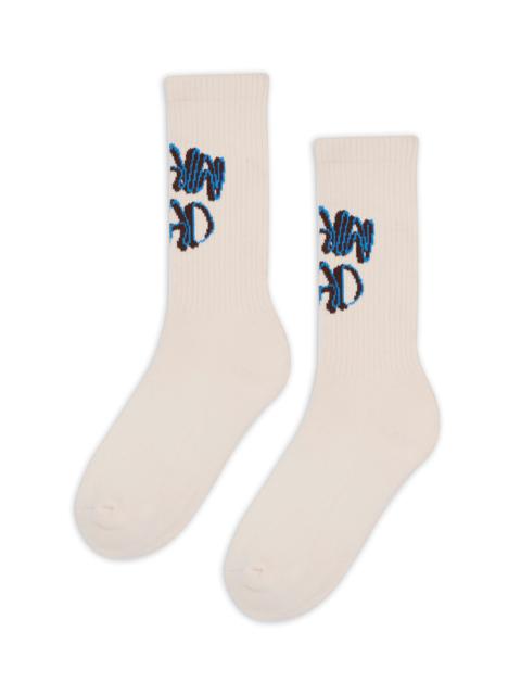 BRAIN DEAD Bd Stringy Socks - White