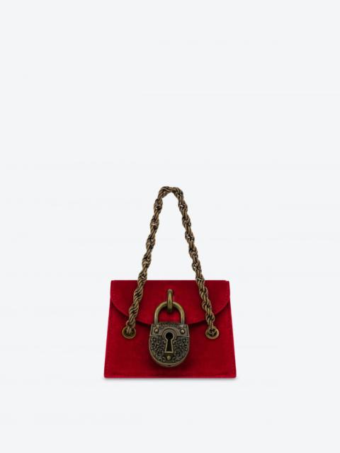 Moschino VELVET PADLOCK MINI BAG