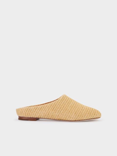 SIMONMILLER Raffia Riad Slipper In Natural