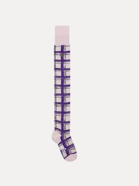 Vivienne Westwood CHECK OVER THE KNEE SOCK