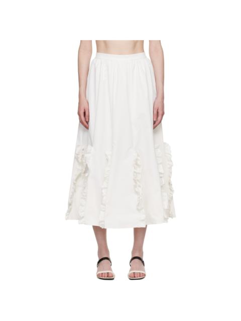 KIKA VARGAS White Lorella Midi Skirt