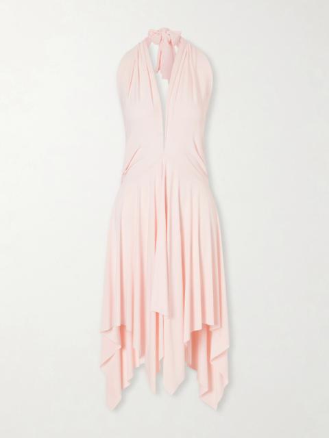 NORMA KAMALI Pleated Stretch-jersey Mini Dress