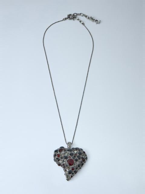 SAINT LAURENT Favorite Heart Necklace Xs