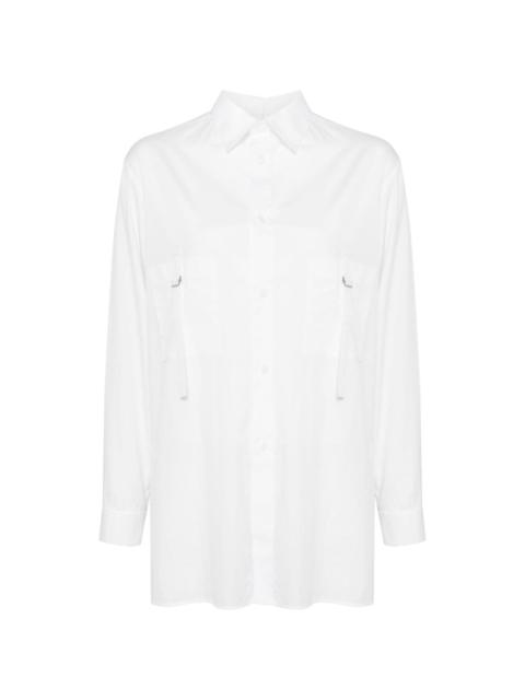 back-tucked open-tab shirt