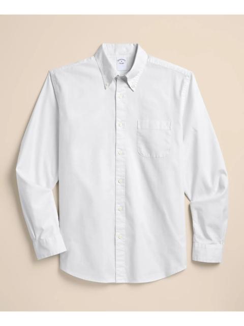 Brooks Brothers Performance Series Stretch Oxford Polo Button Down Collar Sport Shirt
