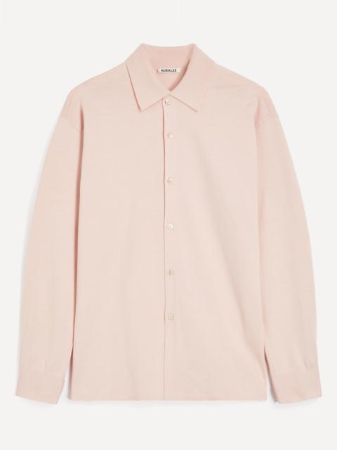 AURALEE Light Pink Giza Silk-Knit Shirt