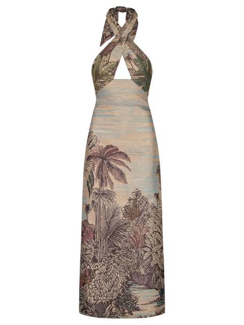 Johanna Ortiz Elegant Expedition Midi Dress - Multicolor
