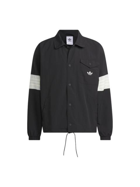 adidas Originals 3 Coach Jacket (Gender Neutral) Asia Sizing 'Black White' IM9646