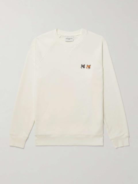 Maison Kitsuné Logo-Appliquéd Cotton-Jersey Sweatshirt
