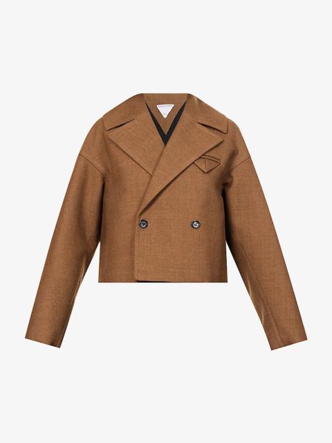 Bottega Veneta Double-breasted collared wool jacket