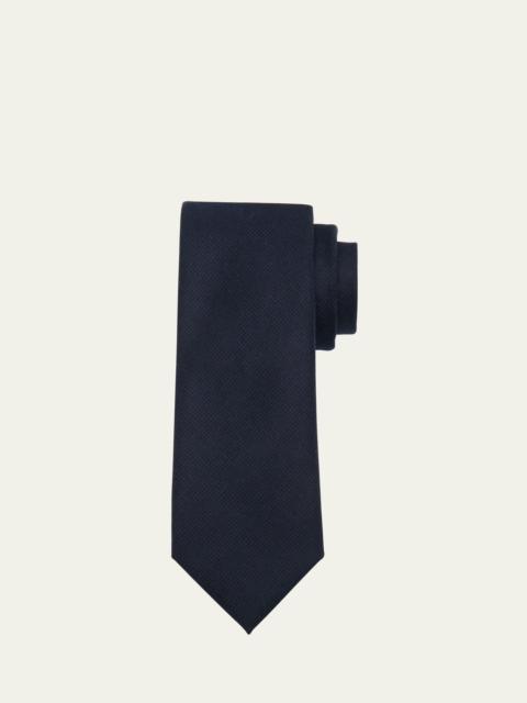 Men's Super 180s Wool Pied De Poule Tie