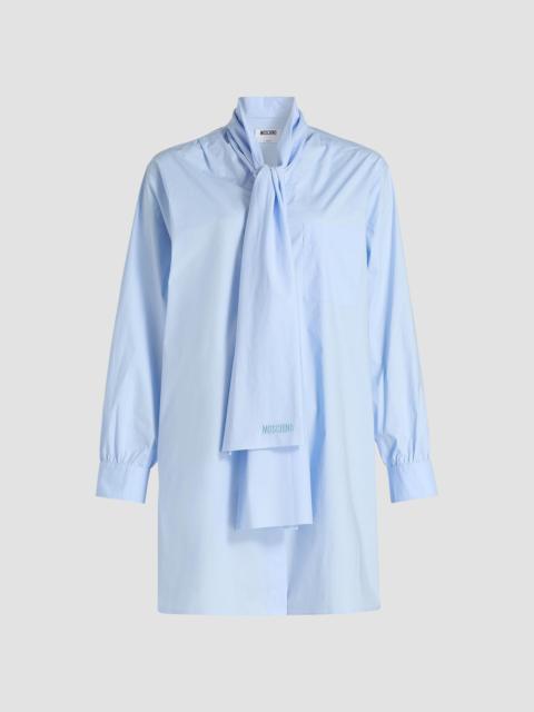 Moschino Women's Stretch-Cotton Tieneck Shirtdress - Multi Light Blue
