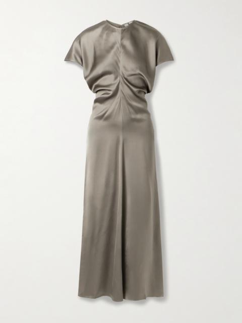 TOTEME Draped Satin Maxi Dress