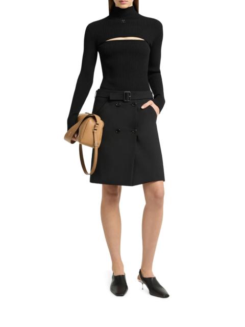 courrèges RIBBED SWEATER WITH CUT-OUT DETAIL