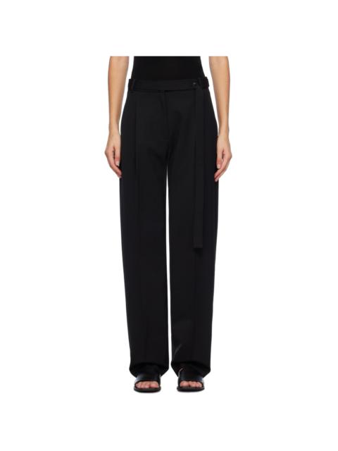 ST. AGNI Black Belted Trousers