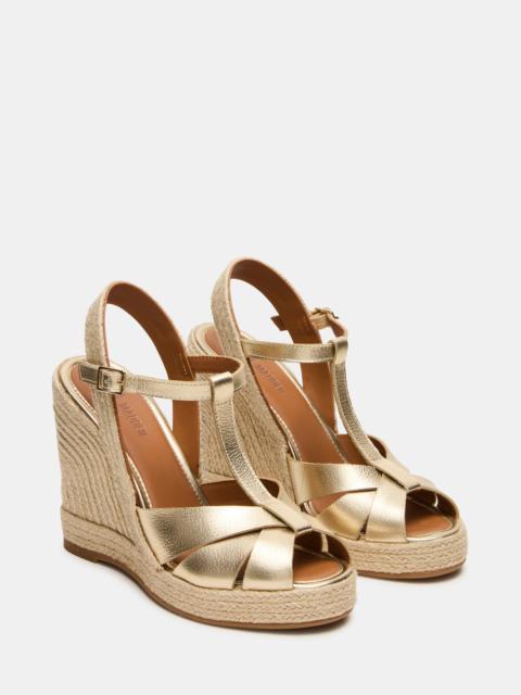 STEVE MADDEN THELMA GOLD LEATHER