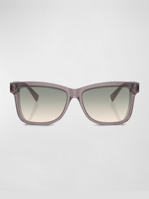 Brunello Cucinelli Logo Acetate Butterfly Sunglasses