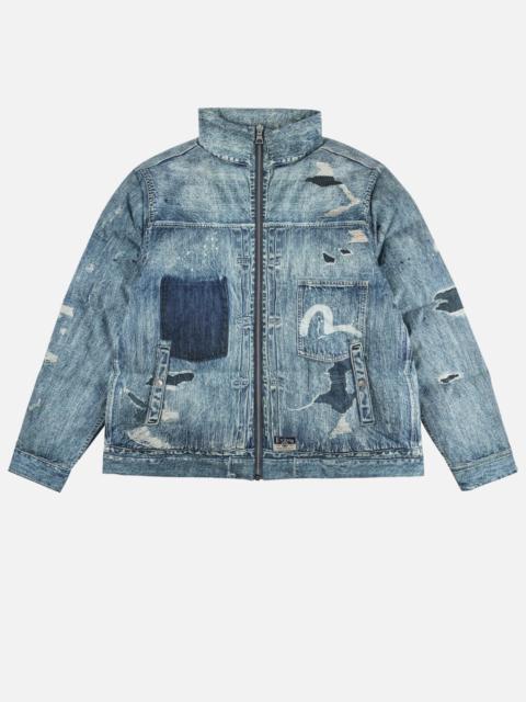 EVISU Denim-like High-definition Digital Print Down Jacket