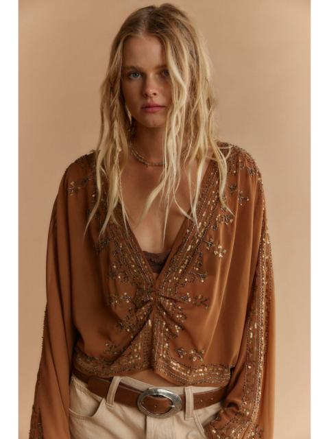 FREE PEOPLE Calla Embellished Cape Top