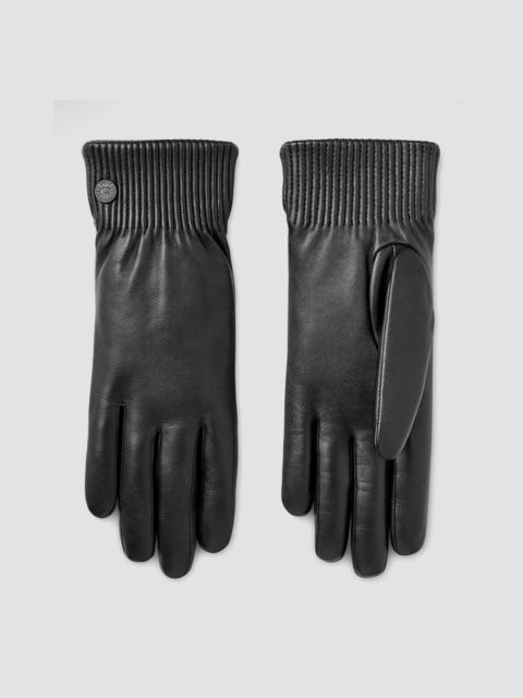 Canada Goose Women's Ribbed Leather Gloves - Black