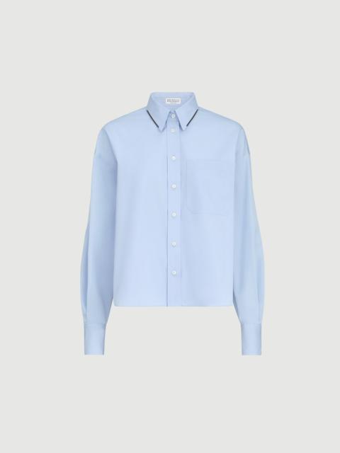 Brunello Cucinelli Cotton poplin shirt with shiny details