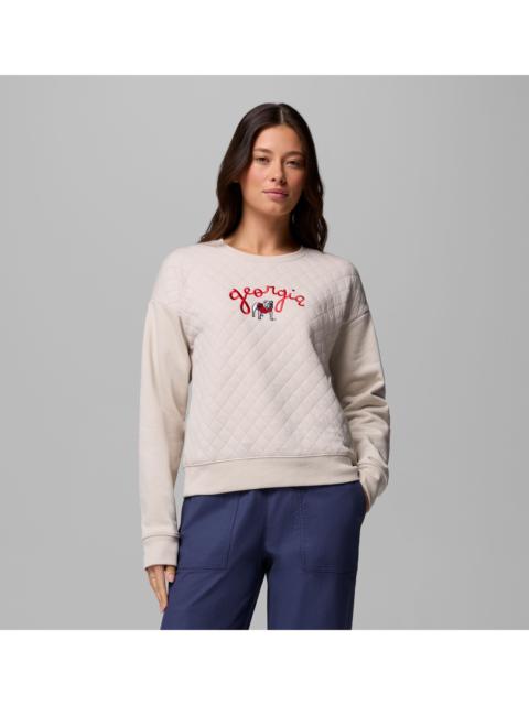 Columbia Women's Collegiate Hart Mountain Quilted Crew - Georgia