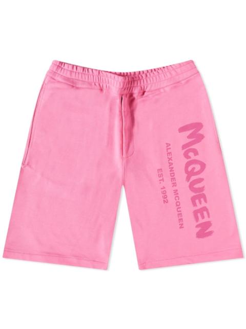 Alexander McQueen Alexander McQueen Graffiti Sweat Shorts
