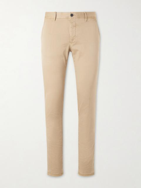 SLOWEAR Slim-Fit Tapered Stretch-Cotton Gabardine Trousers