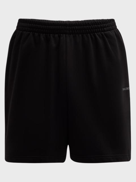 BALENCIAGA Men's Side-Logo Sweat Shorts