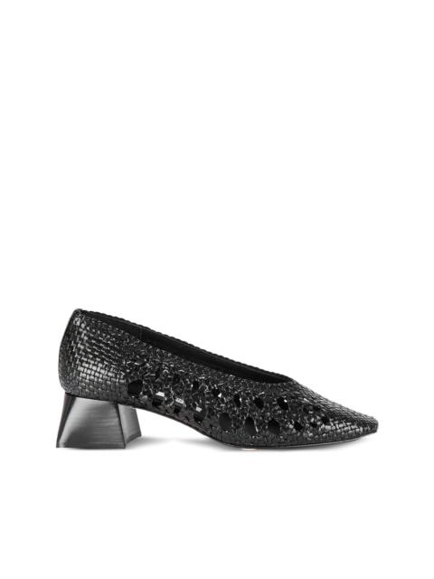 MIISTA 40mm Marina woven leather pumps