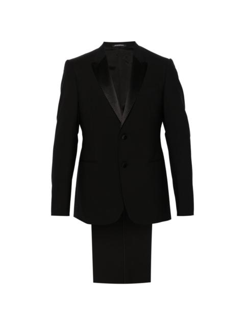 single-breasted virgin wool-blend suit