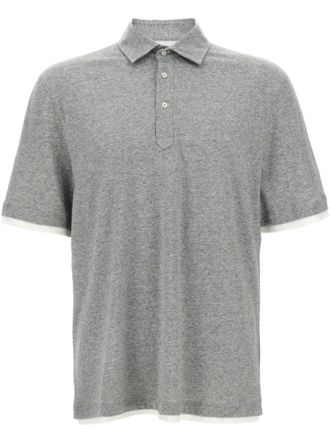 Brunello Cucinelli Mélange-effect Polo Shirt