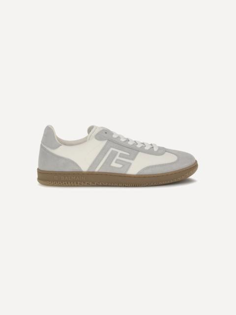 Balmain Swan Sneakers in suede and smooth leather