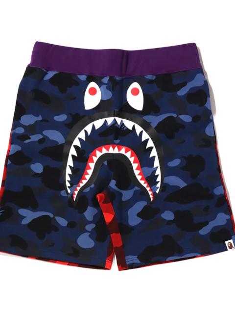 A BATHING APE® Crazy Camo Shark Sweat Shorts "Navy" 1I20 153 003 NAVY