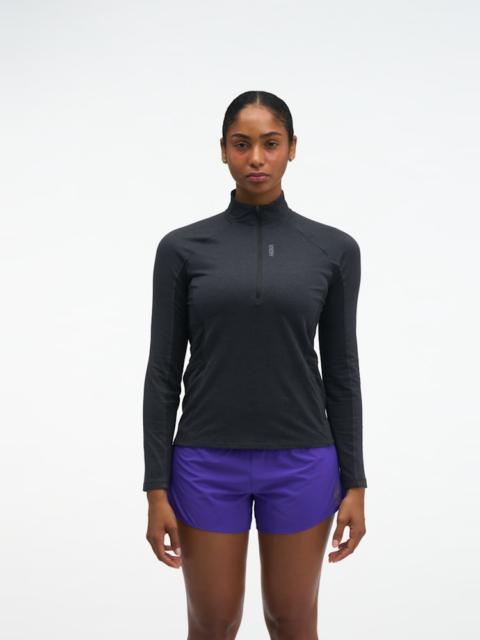 HOKA Women's SkyForm Half Zip in Black Htr