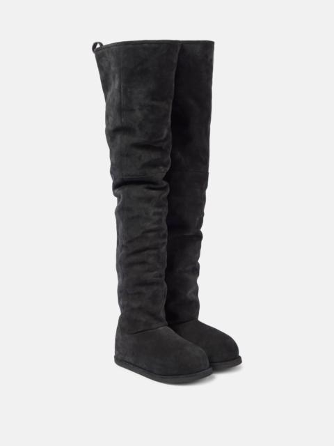 Amina Muaddi Heidi 15 leather over-the-knee-boots
