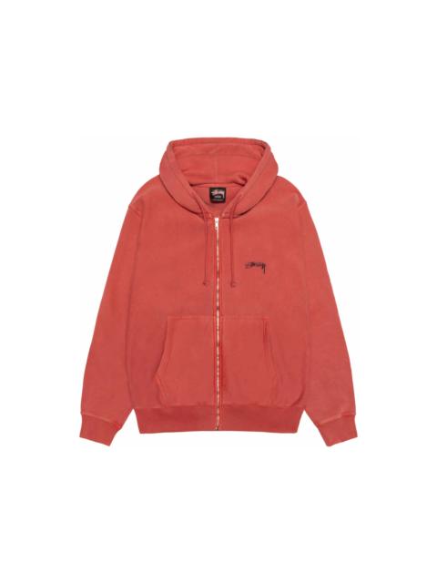 Stüssy Stussy Smooth Stock Pigment Dyed Zip Hoodie Guava