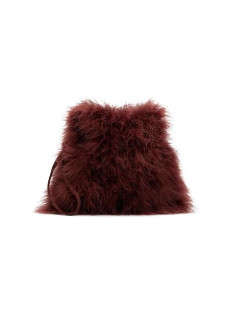 Yves Salomon Brown Feather Pouch