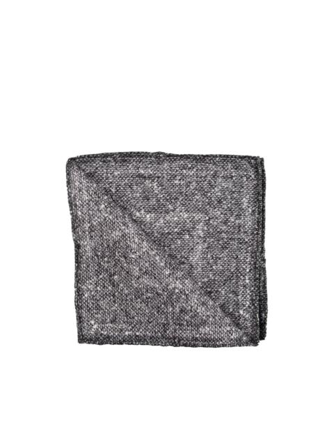 Brunello Cucinelli marl-effect border-print handkerchief
