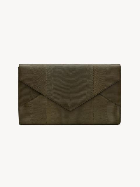 SAINT LAURENT LETTER LARGE POUCH IN LIZARD