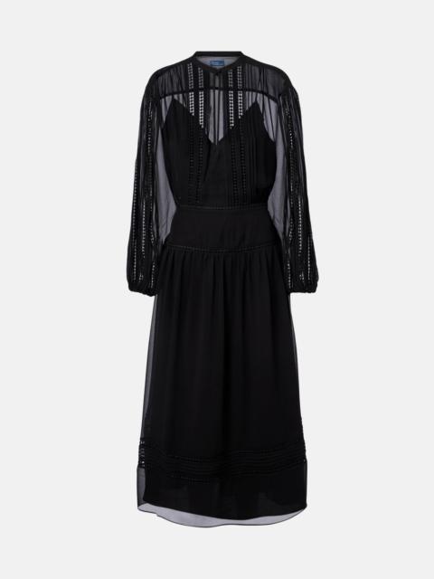 Polo Ralph Lauren Lace-trimmed georgette midi dress