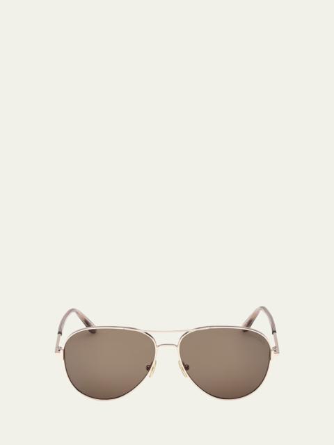 Clark Metal Aviator Sunglasses