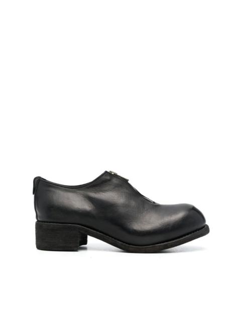 Guidi zip-front block-heel shoes