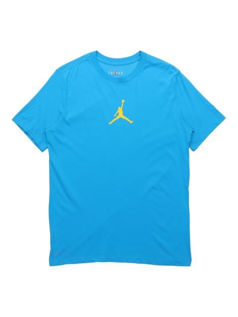 Jordan Air Jordan Jumpman Quick Dry Round Neck Short Sleeve Blue BQ6741-446