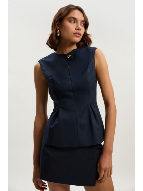 KAREN MILLEN Techno Hardware Detail Sleeveless Woven Top