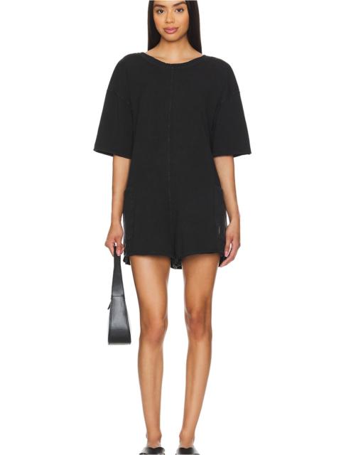 FREE PEOPLE X FP Movement Hot Shot Tee Romper In Black